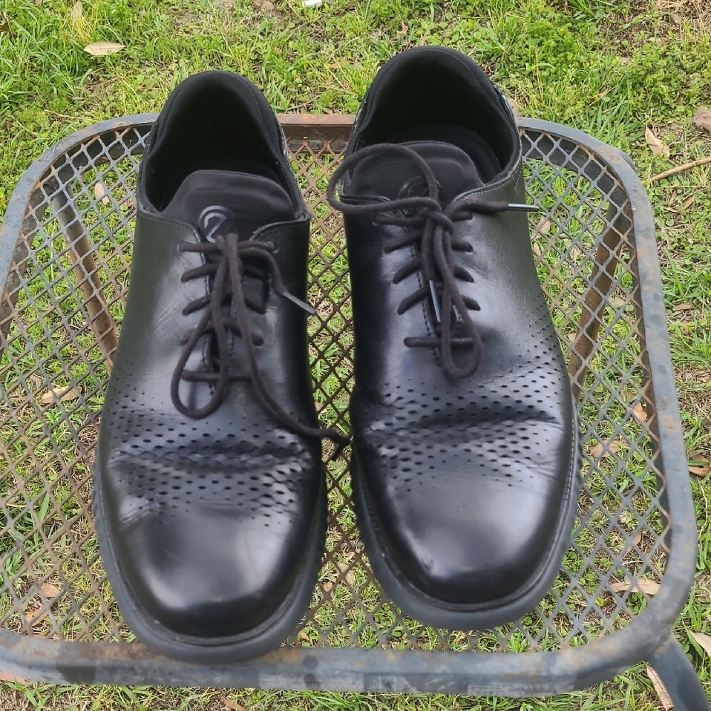 Cole Haan Black Leather Oxford Dress Shoes